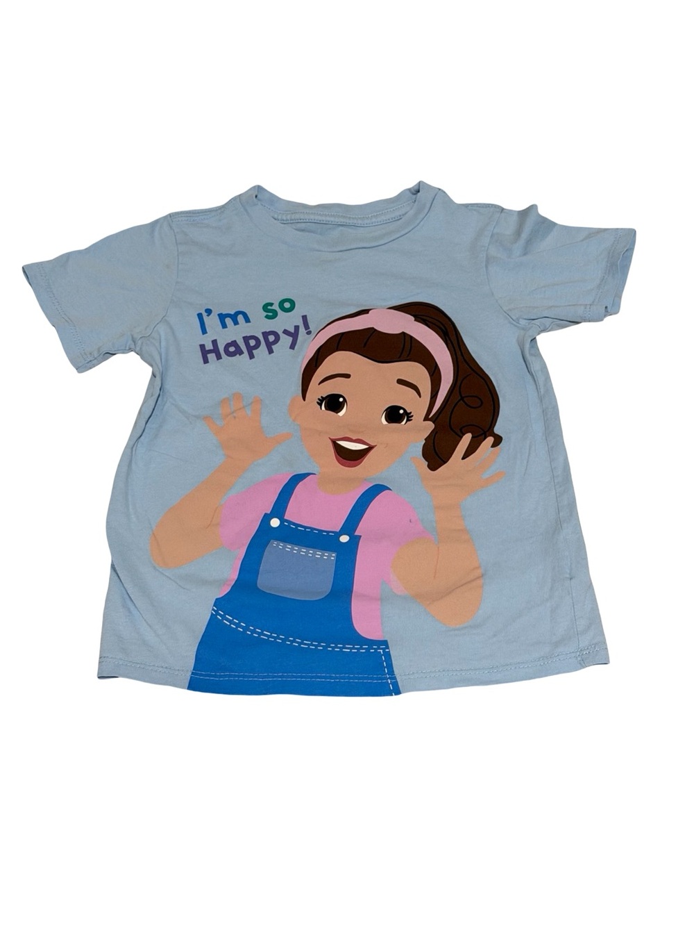 Ms. Rachel Girls Blue Graphic T-Shirt Short Sleeve 5T Playwear